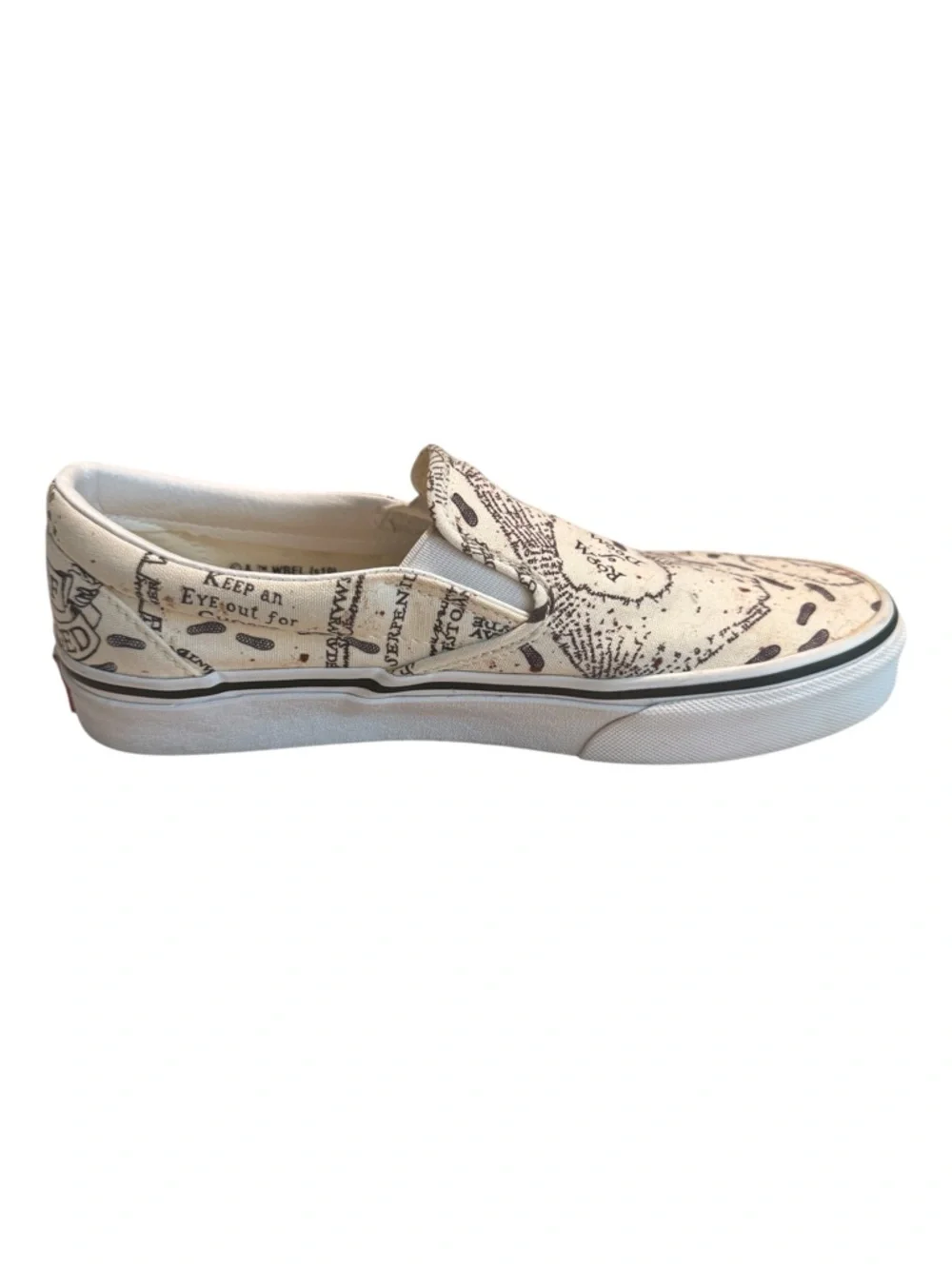 Unisex Harry Potter Marauder’s Map Vans Classic Slip-On Size 8 Women/6.5 Men’s - Picture 6 of 7